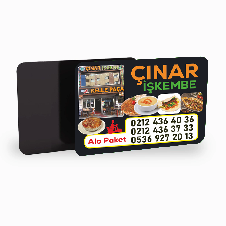 Çınar İşkembeye Yapılan Magnet Tasarım ve Baskı.
Çınar İşkembe bizi tercih ettiği için Teşekkür ederiz. 